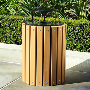 Wood Trash Receptacles