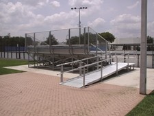 Elevated Bleacher Series w/Chain Link Guardrail