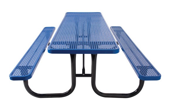 Rectangular Perforated Metal Table