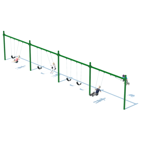 4 Bay Single Post Swing Frame