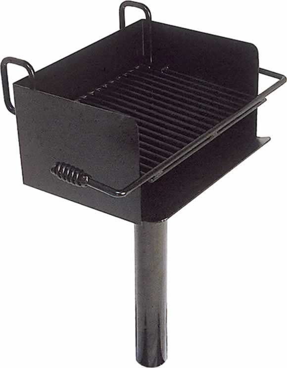 CANTILEVER ROTATING PEDESTAL GRILL W/ 3 1/2" O.D. POST (300 SQ. INCH)