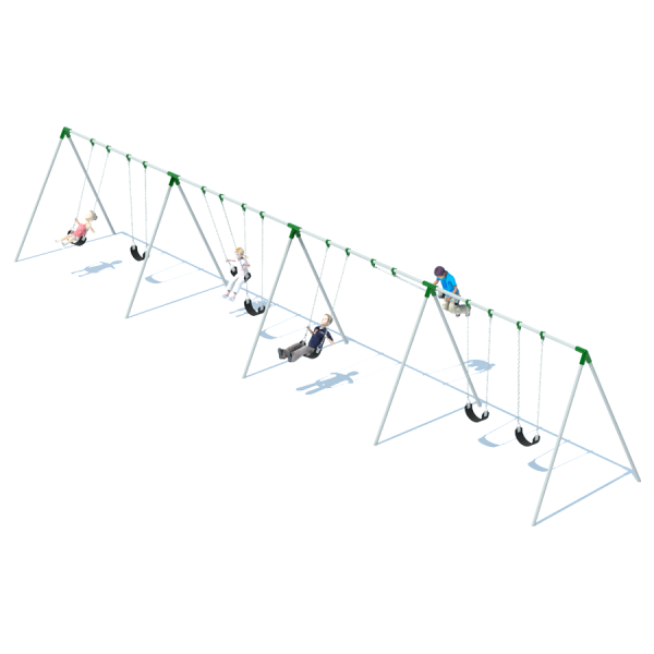 4 Bay Bi-Pod Swing Frame  