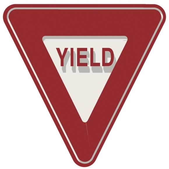 yield sign signs