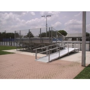 Elevated Bleacher Series w/Chain Link Guardrail