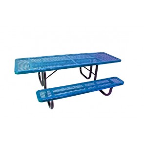 8' ADA Perforated Metal Picnic Table (Single-Sided)