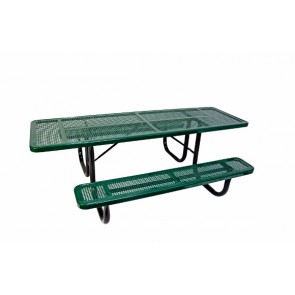 8' ADA Perforated Metal Picnic Table (Double-Sided)