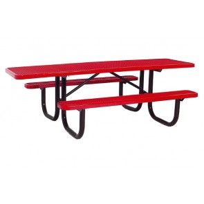 8' ADA Expanded Metal Picnic Table (Single-Sided)