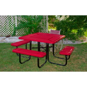 46" Square ADA Perforated Metal Picnic Table