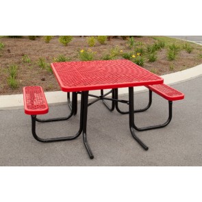 46" Square ADA Expanded Metal Picnic Table