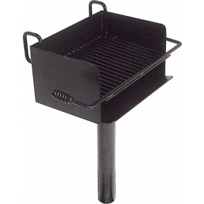 CANTILEVER ROTATING PEDESTAL GRILL W/ 3 1/2" O.D. POST (300 SQ. INCH)