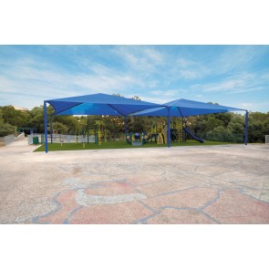 Multi-Dome Square Hip Fabric Shade Structure