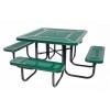 46" Square Perforated Metal Picnic Table