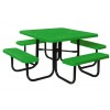 46" Square Expanded Metal Picnic Table