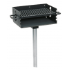 ROTATING FLIP-BACK PEDESTAL PARK GRILL