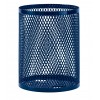 Diamond Pattern Metal Trash Receptacle