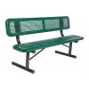Perforated Metal Bench with back
