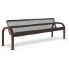 Contour Diamond Pattern Bench With Back