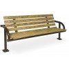 Single-Post Contour Wood Bench